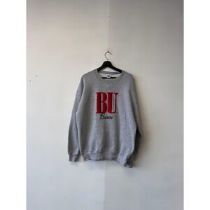 Vintage Bradley Braves Sweatshirt Large Gray College NCAA Russell Athletic 90s